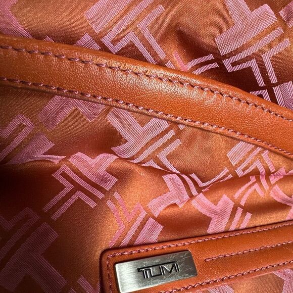 TUMI T Monogram Jacquard Nylon Canvas Framed Weekender/Carry-On Duffle Rose Pink - Picture 5 of 16